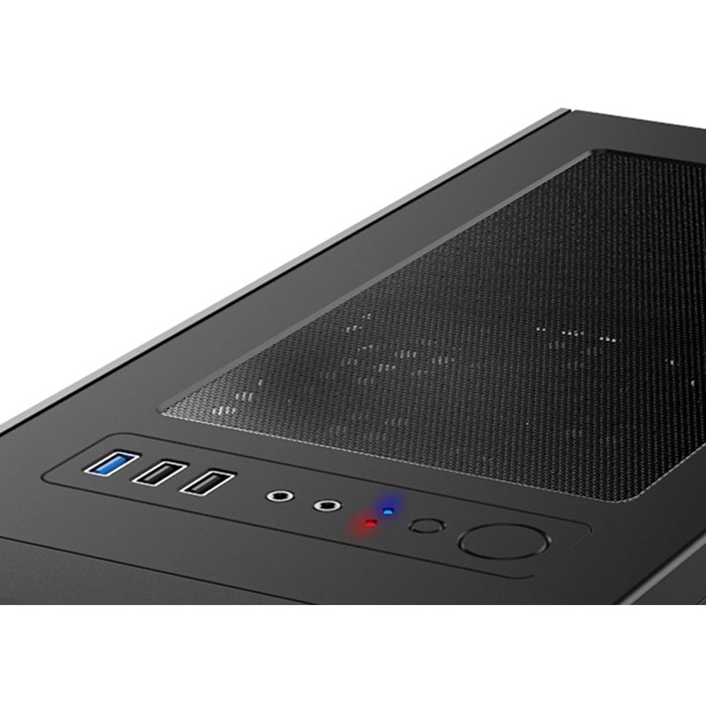 Everest CRYSTAL 4*12cm Rainbow Fan 600W 1*Usb 3.0 2*Usb 2.0 Oyuncu Kasası