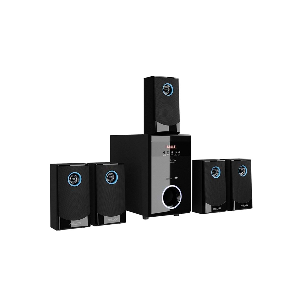 Mikado MD-813BT 5+1 Usb+SD+FM Destekli Multimedia Bluetooth Speaker
