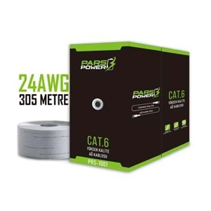 Pars Power 24Awg 0.50mm 305m Network Cat 6 U/UTP İç Mekan Data Kablosu
