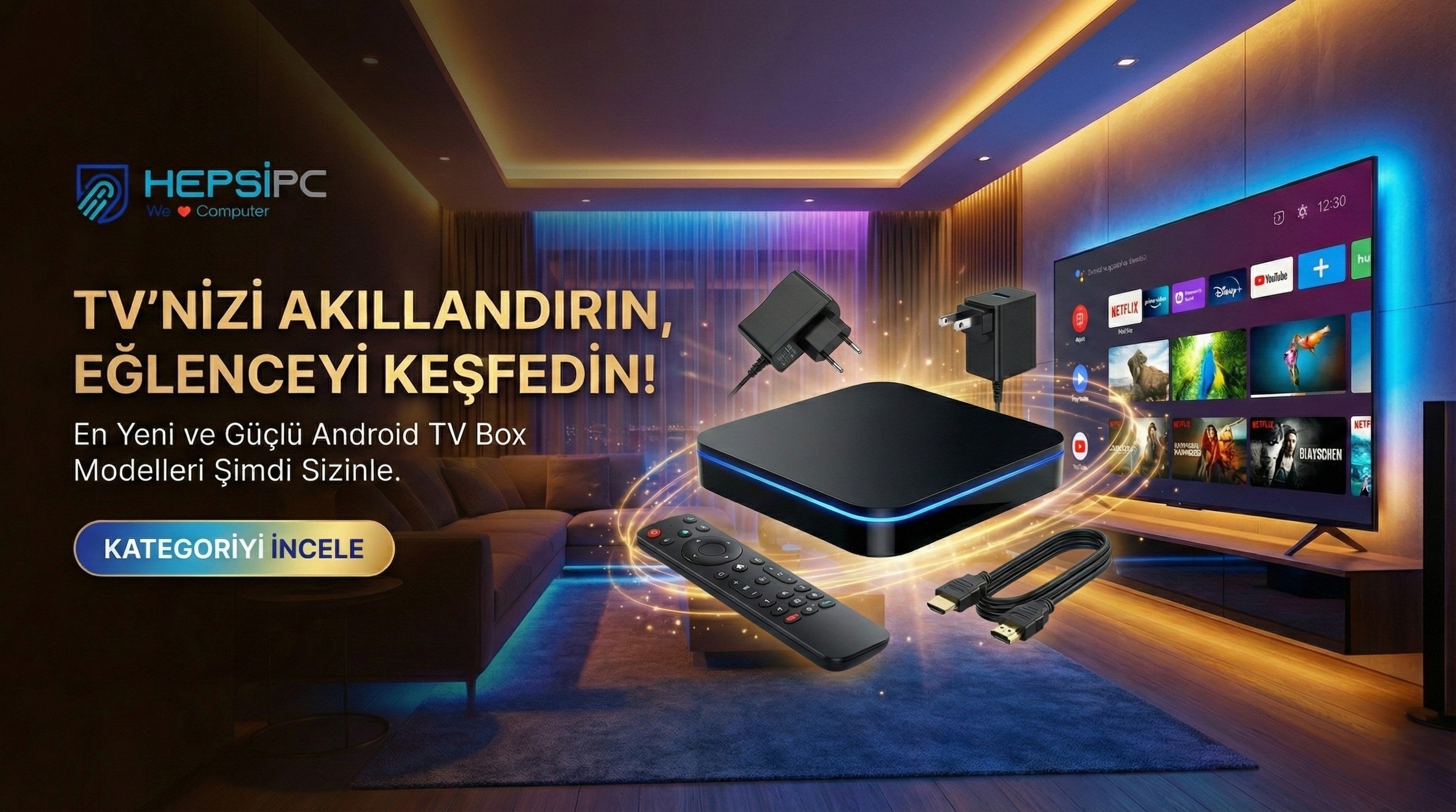 Televizyonunuzu akıllı TV ye dönüştüren Android TV Box ve medya oynatıcılar Hepsipc de! 4K çözünürlük destekli, yüksek performanslı TV box modellerini hemen keşfedin.